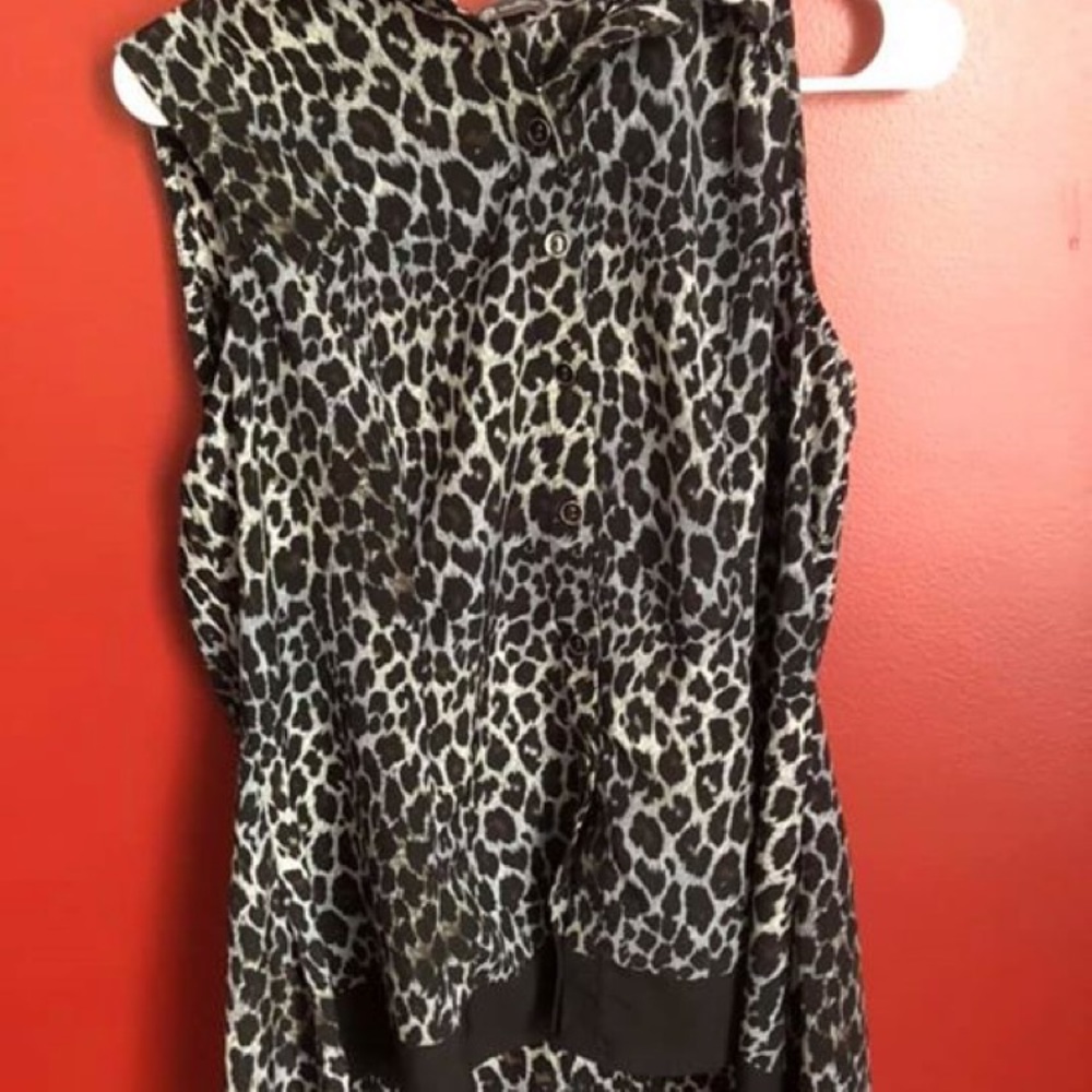 Flowy high-low cheetah Print Top